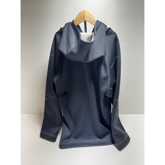 Nike Warm Up Jacket Hooded full Zip Women’s M/L Gray Yellow Letters Athleisure - Picture 4 of 7